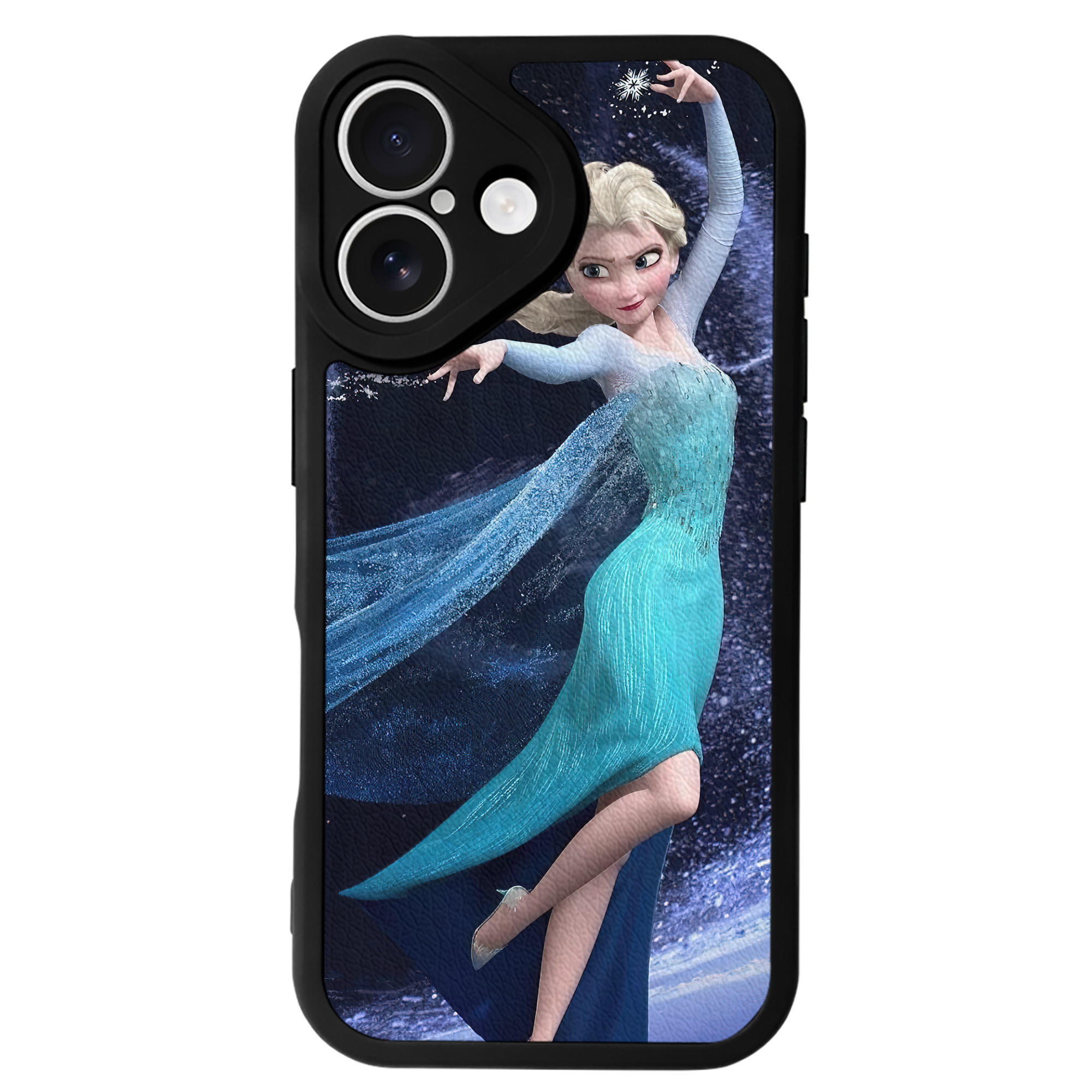 （画像用） アナと雪の女王 アンナ エルサ Frozen Anna Elsa 【iPhone 16シリーズ対応】シリコンスマホケース（レザー調） 材質：シリコン